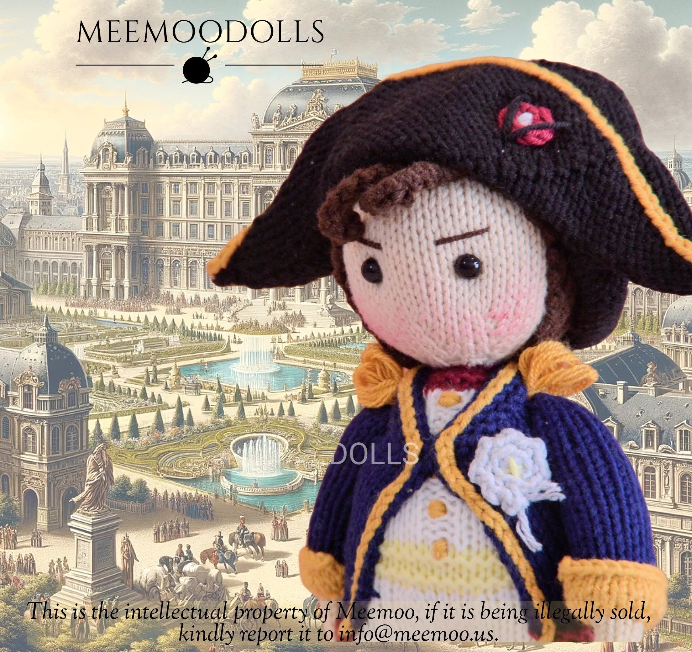 Napoleon - Knit French Emperor. Knitted toy Patterns. Meemoodolls.