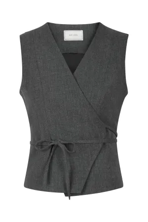 Neo Noir Samara Wrap Waistcoat 161306 Antracit