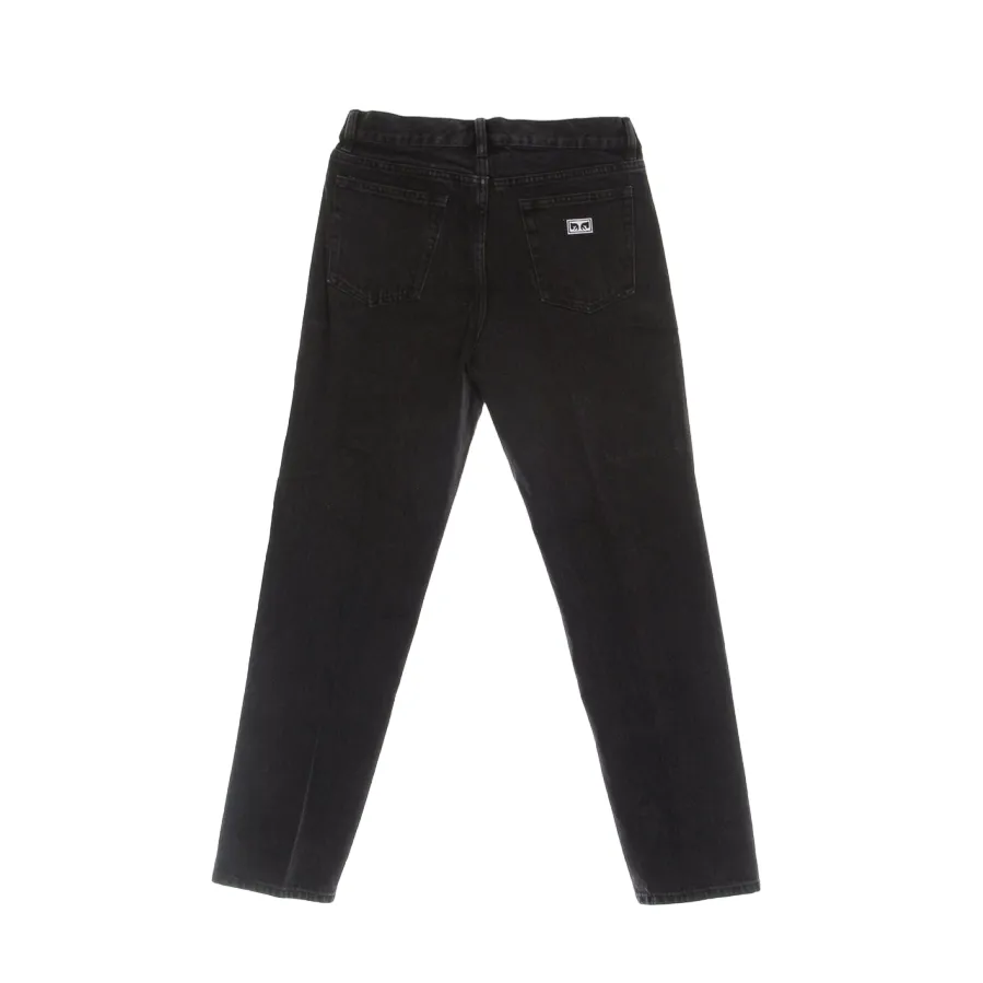 Obey pantalone Jeans 5 tasche da uomo Bender 142010080 nero sbiadito