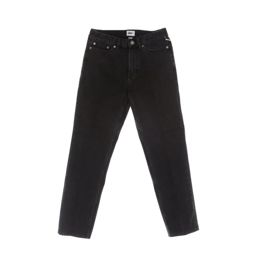 Obey pantalone Jeans 5 tasche da uomo Bender 142010080 nero sbiadito