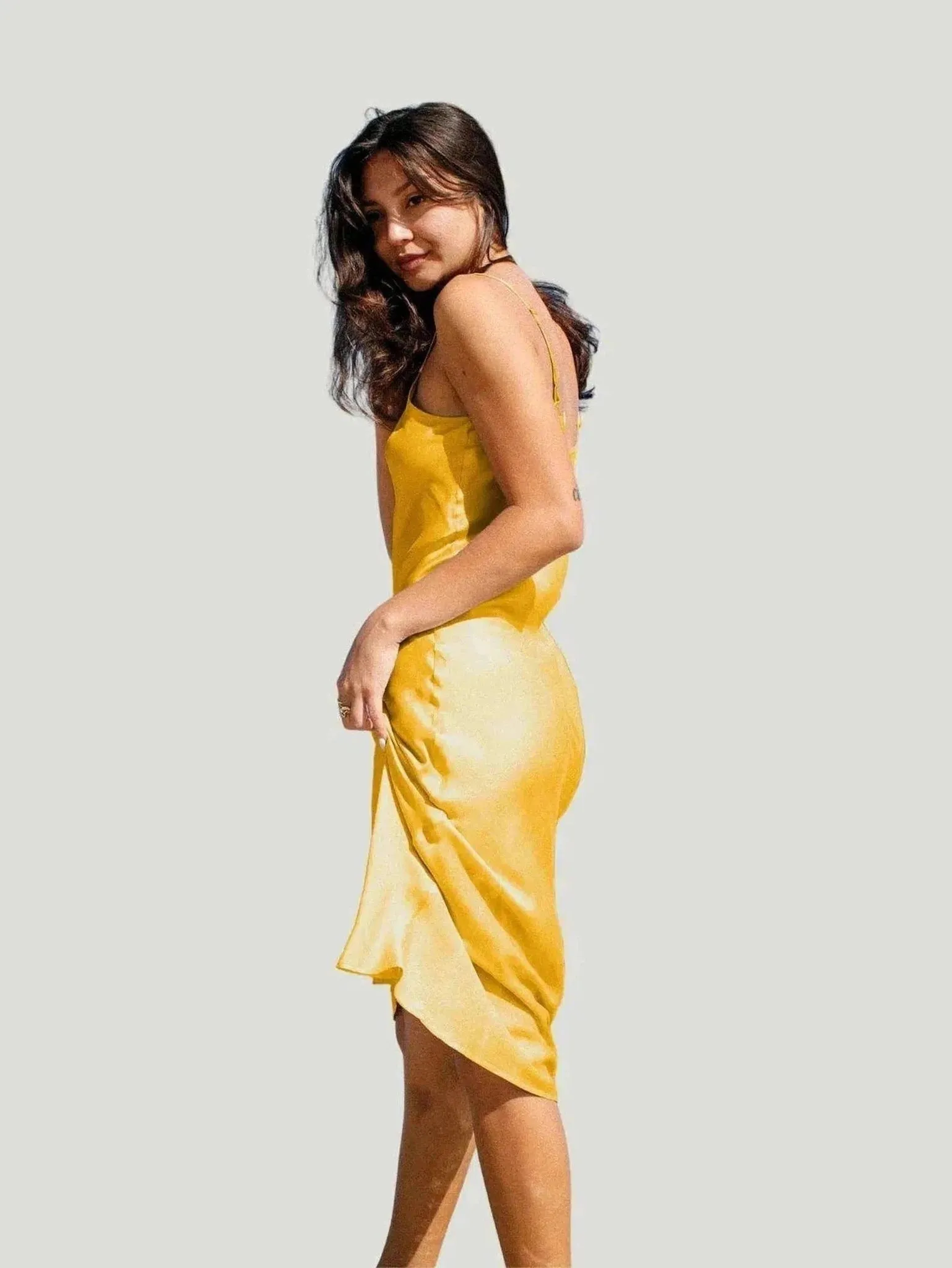 Ocean Prairie Sundrop Silk Slip Dress
