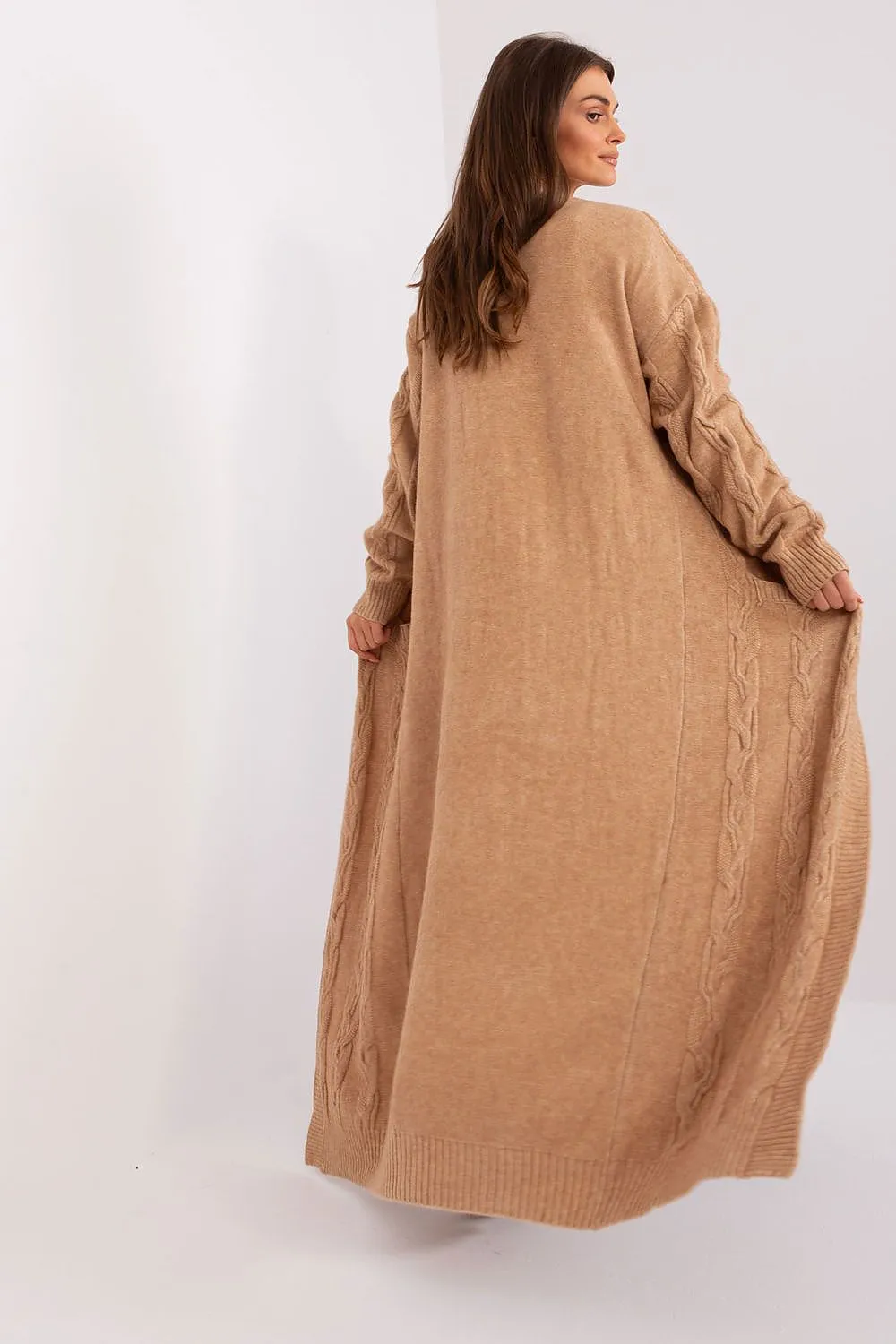 Open Front Full Length Cardigan