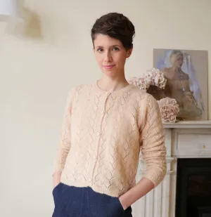 Openwork Cardigan - Blush