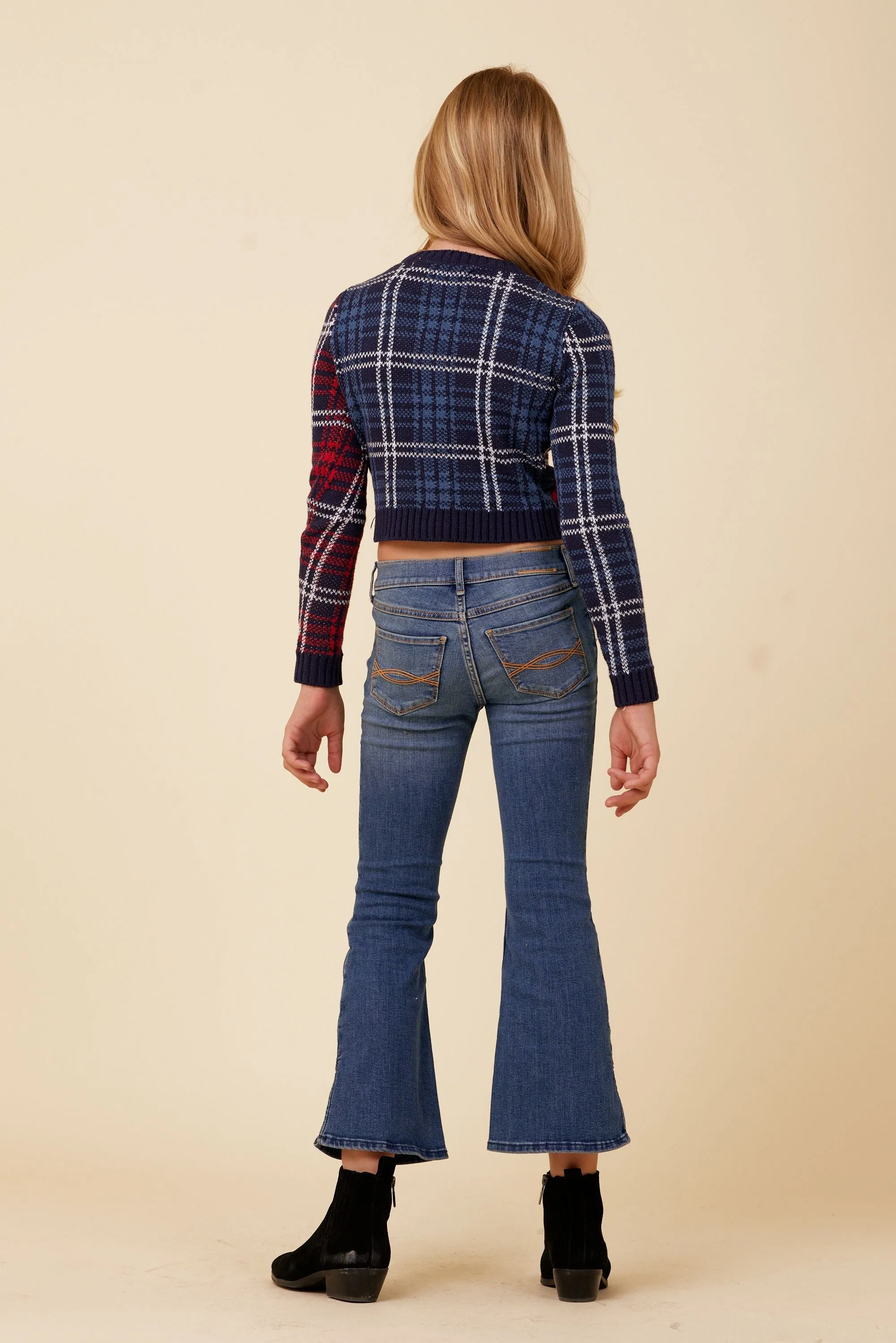 Plaid Cardigan Sweater