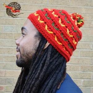 Rasta Bobble Knitted Dreadlock Hat