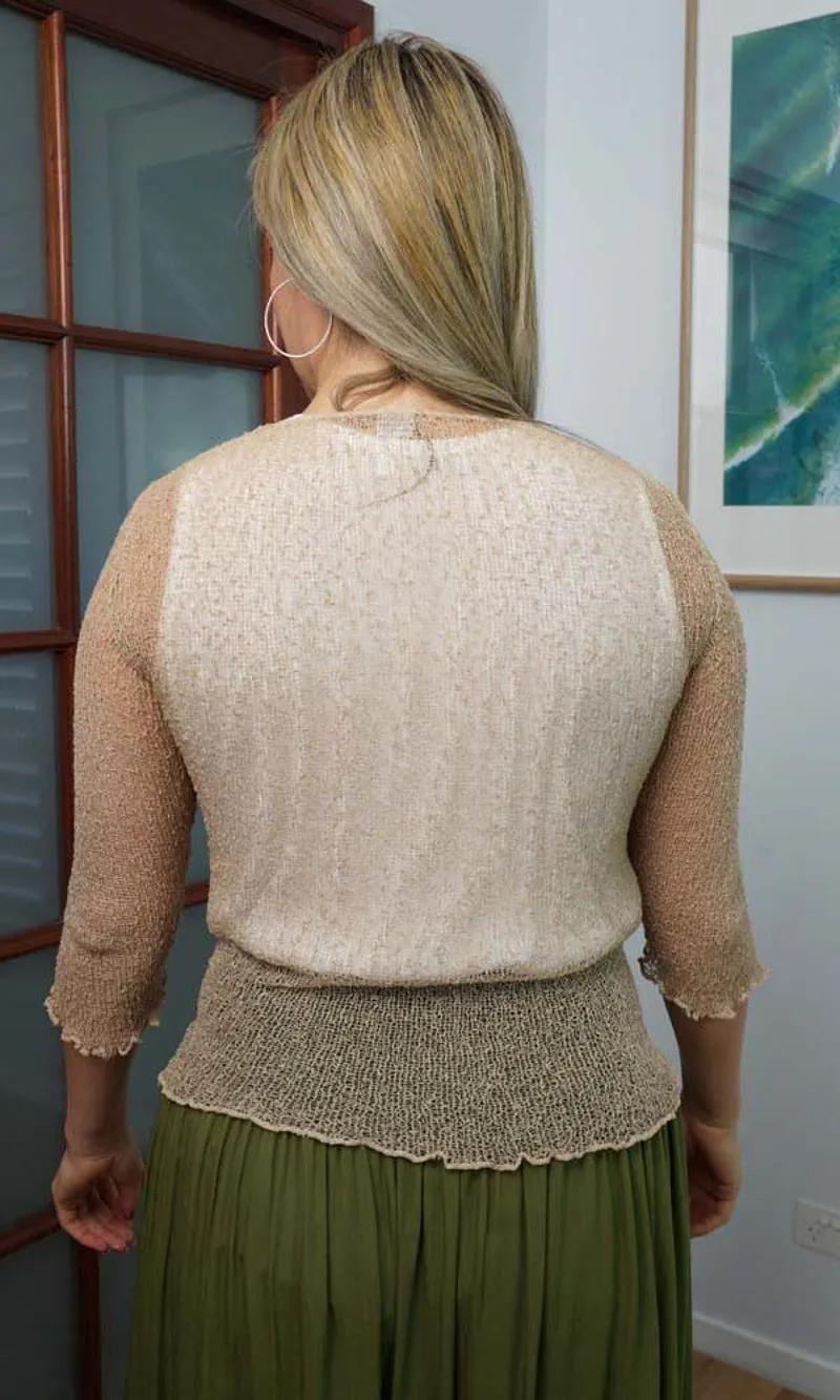Rayon Knitted Top Bolero Plain, More Colours