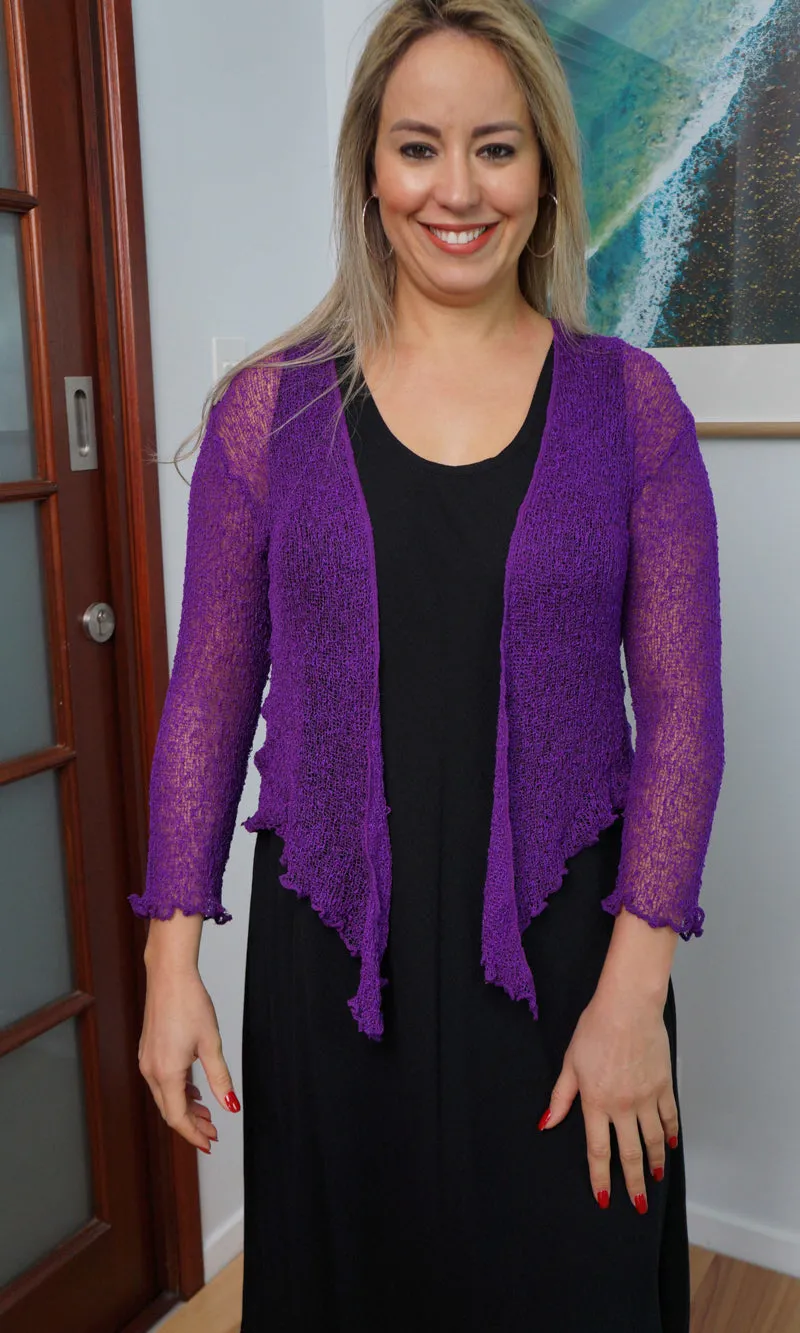 Rayon Knitted Top Bolero Plain, More Colours