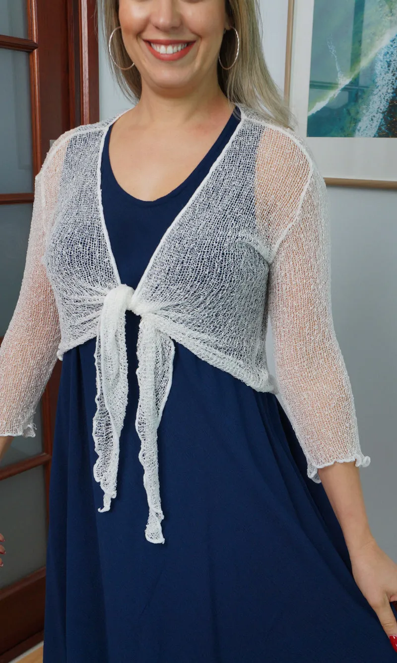 Rayon Knitted Top Bolero Plain, More Colours