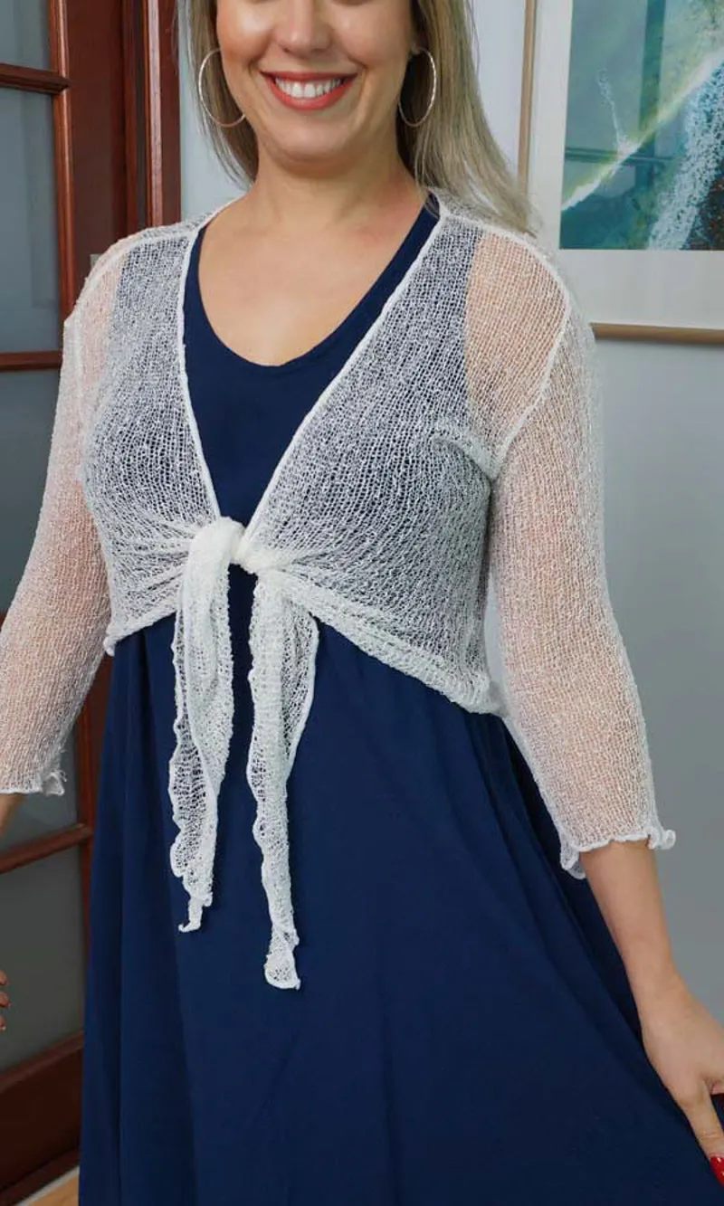 Rayon Knitted Top Bolero Plain, More Colours