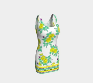 Royal Floral Bodycon Dress
