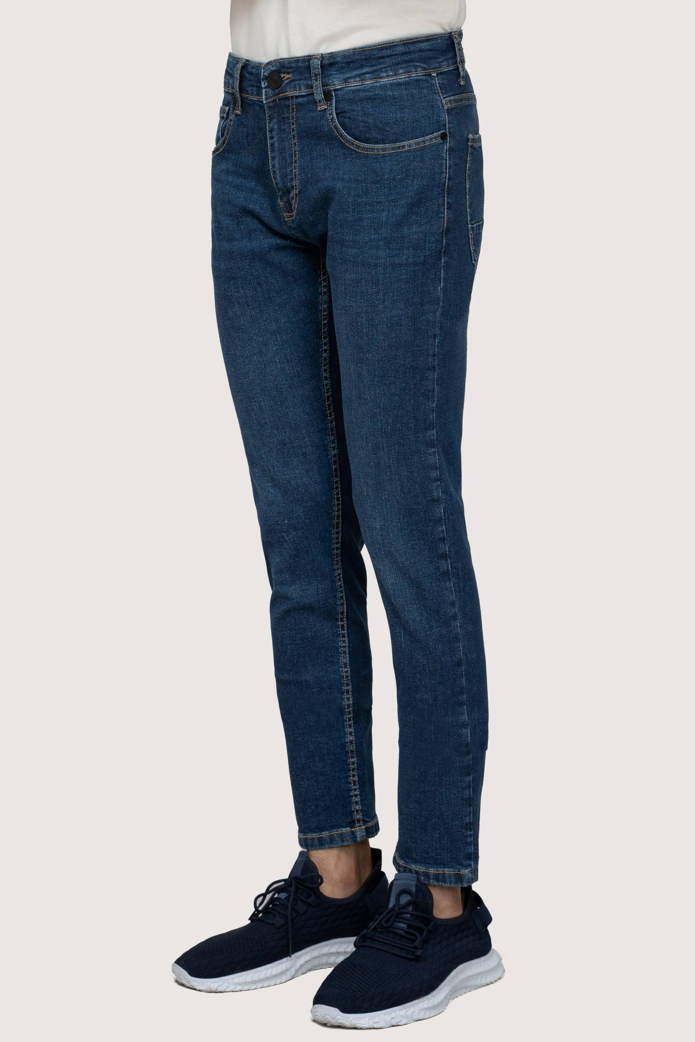 SKINNY LEG DENIM JEANS DARK BLUE