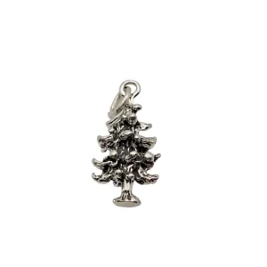 Sterling Silver 3D Christmas Tree Holiday Charm