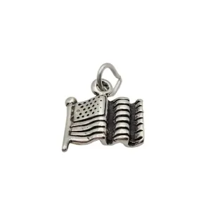 Sterling Silver American Flag Charm