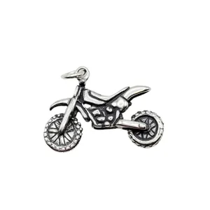 Sterling Silver Dirt Bike Charm