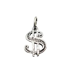 Sterling Silver Dollar Sign Charm