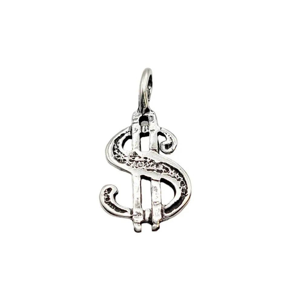 Sterling Silver Dollar Sign Charm