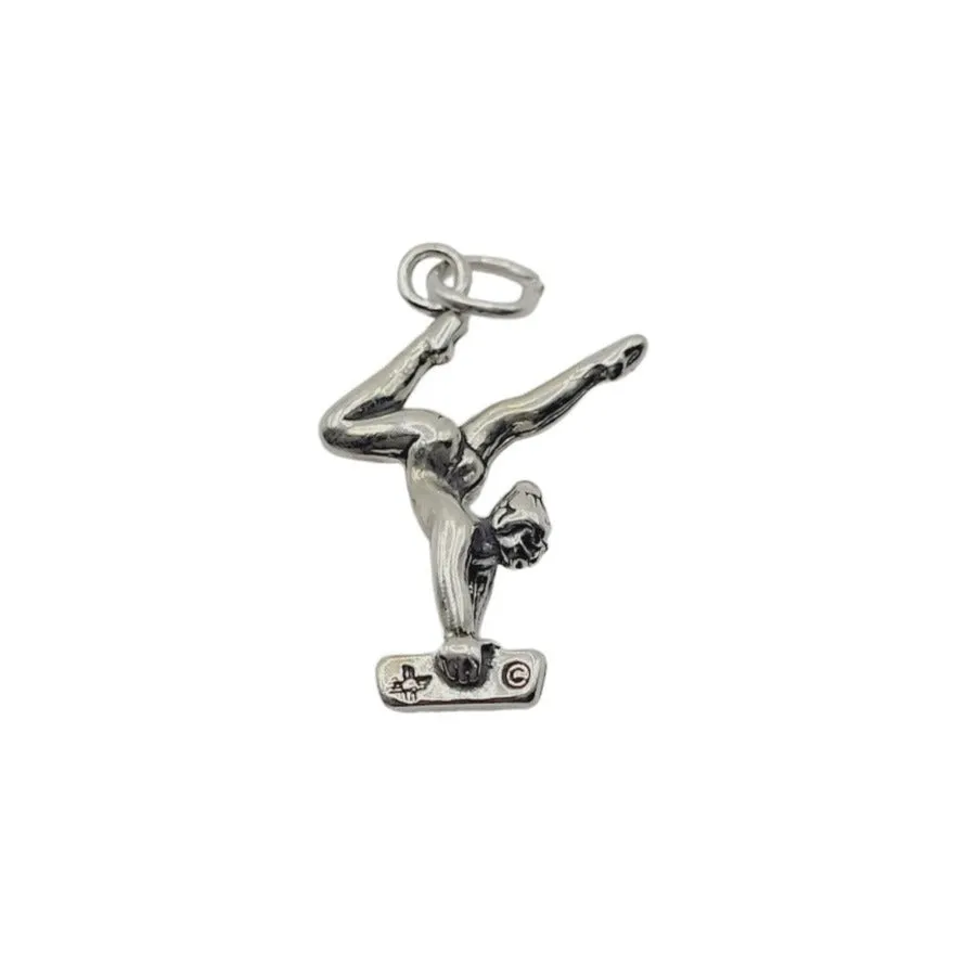 Sterling Silver Gymnast Charm