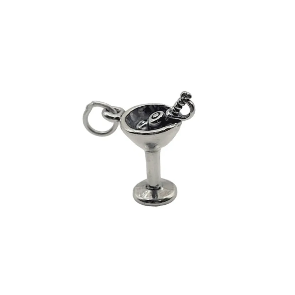 Sterling Silver Martini Glass Charm
