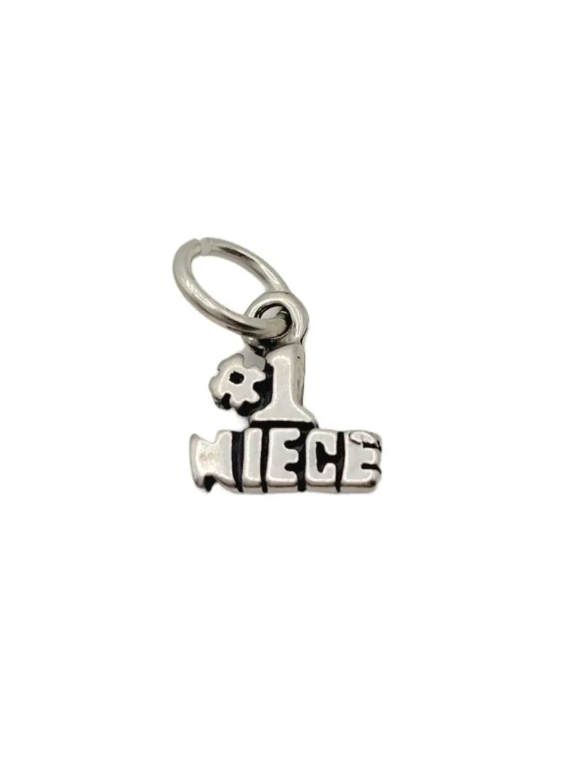 Sterling Silver Number One Niece Charm