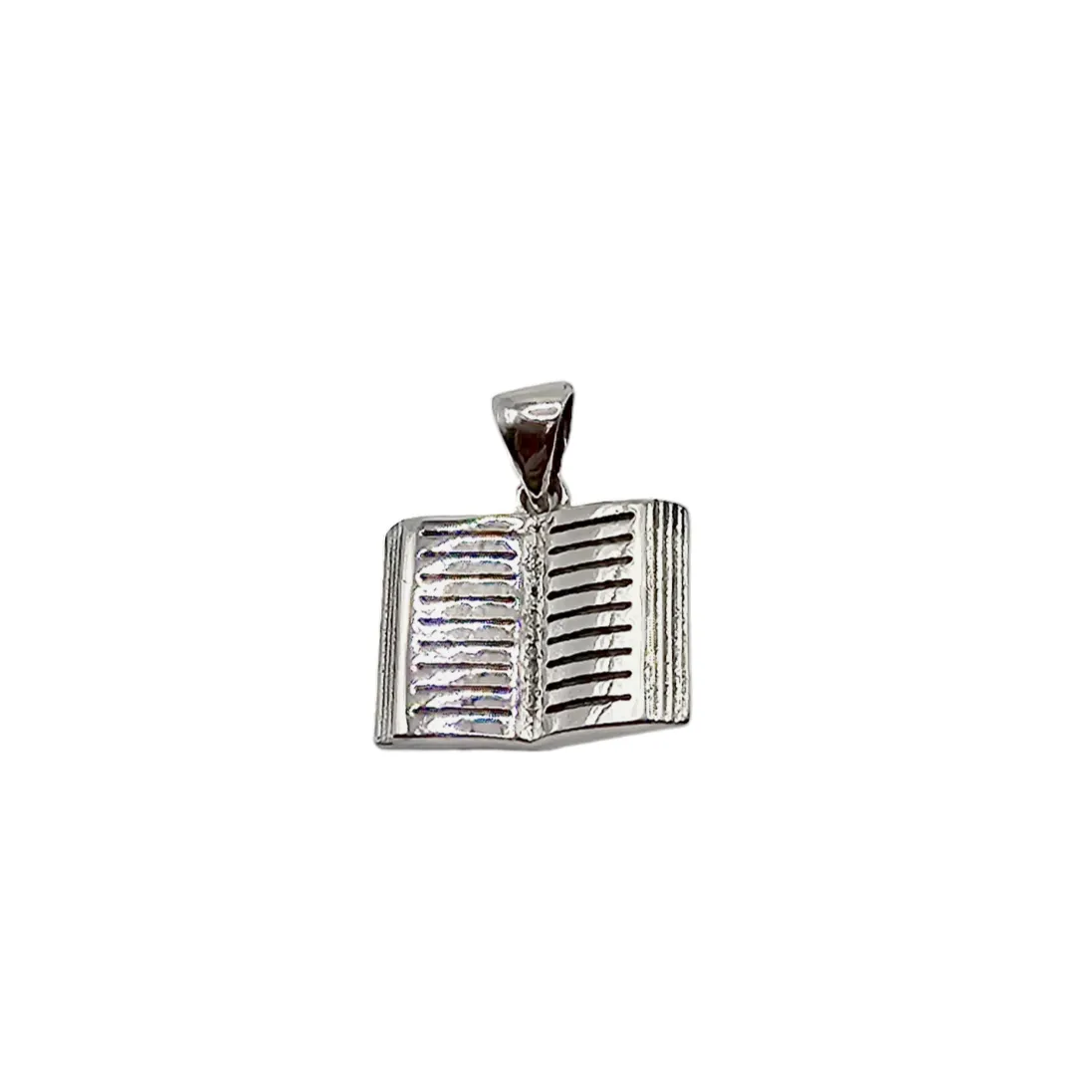 Sterling Silver Open Book Bible Charm