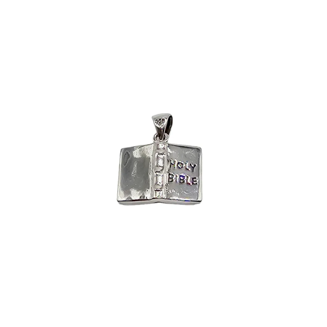 Sterling Silver Open Book Bible Charm