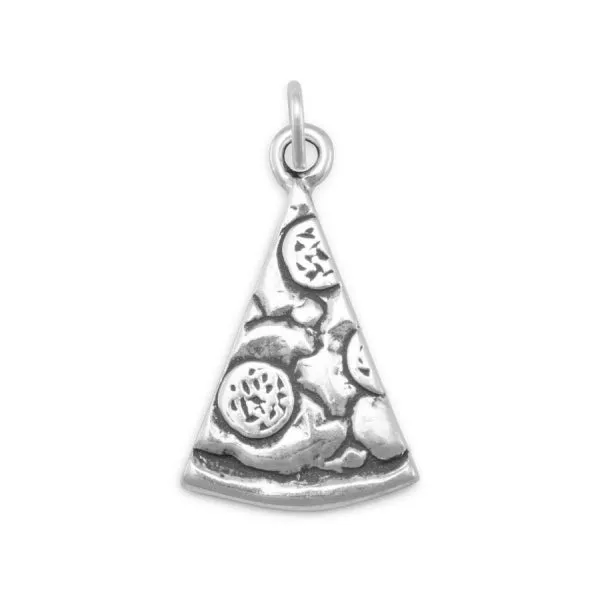 Sterling Silver Pizza Charm