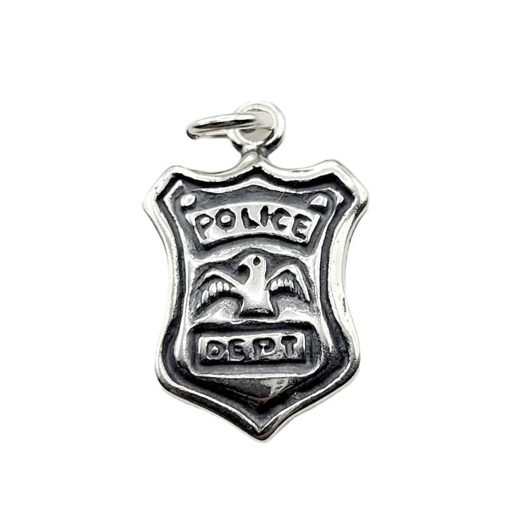 Sterling Silver Police Badge Charm
