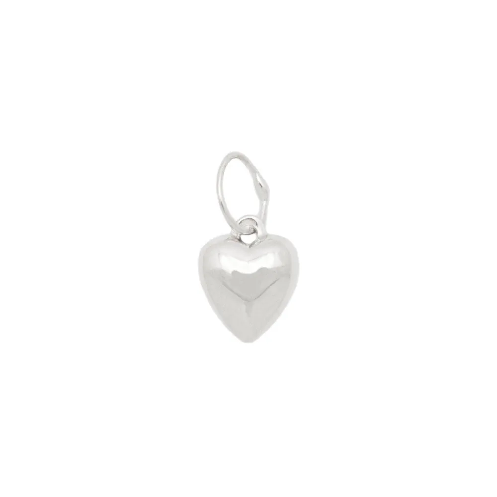 Sterling Silver Puffed Heart Charm