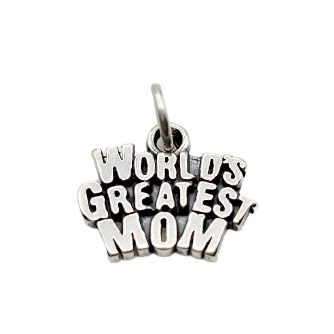 Sterling Silver Worlds Greatest Mom Charm