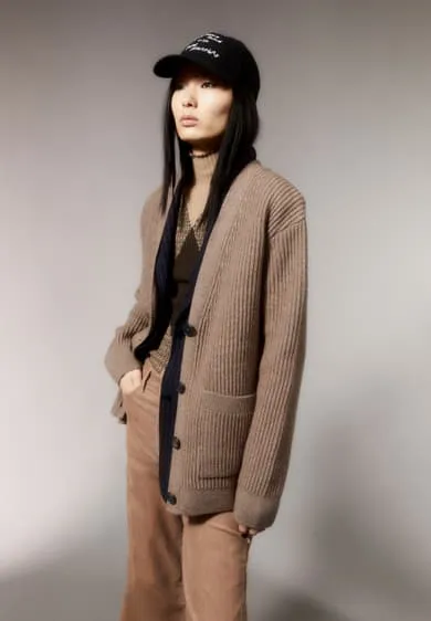 Strickjacke MAIYAA cinnamon dust melange | ARMEDANGELS