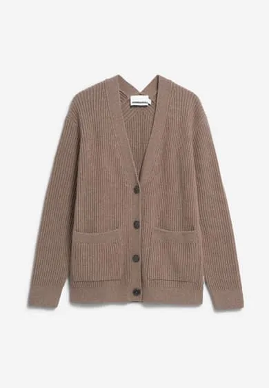 Strickjacke MAIYAA cinnamon dust melange | ARMEDANGELS