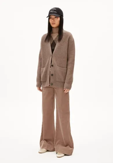 Strickjacke MAIYAA cinnamon dust melange | ARMEDANGELS