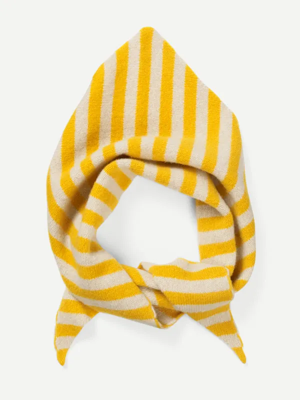 STRIPED TRIANGLE NECKERCHIEF PAGODA & OATMEAL