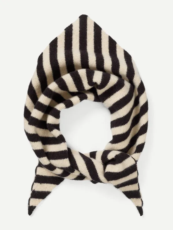 STRIPED TRIANGLE NECKERCHIEF PAGODA & OATMEAL