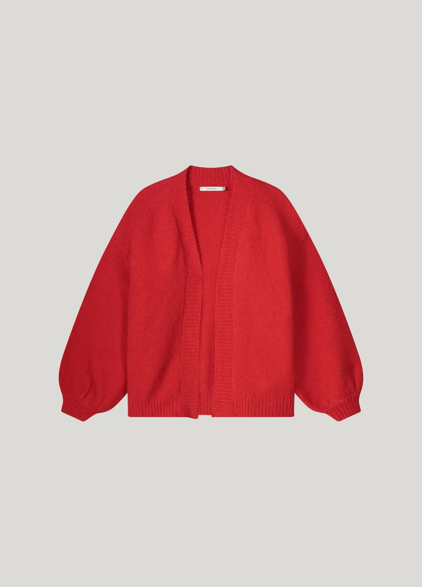 Summum Women Puff Sleeve Cardigan - Red