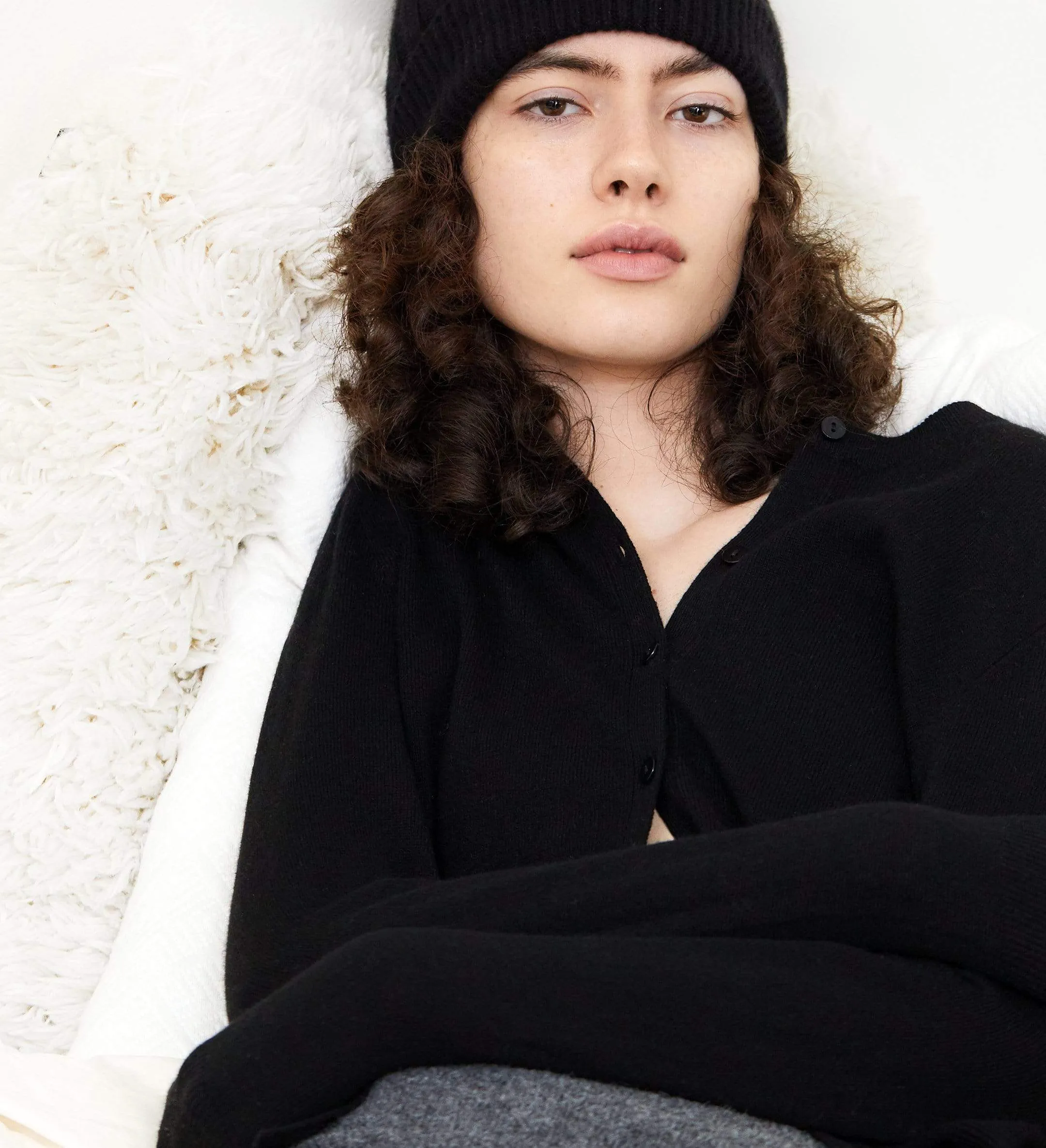 The Crewneck Button-Down Cashmere Cardigan