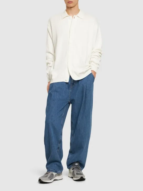 The Frankie Shop   Wide cotton denim jeans 