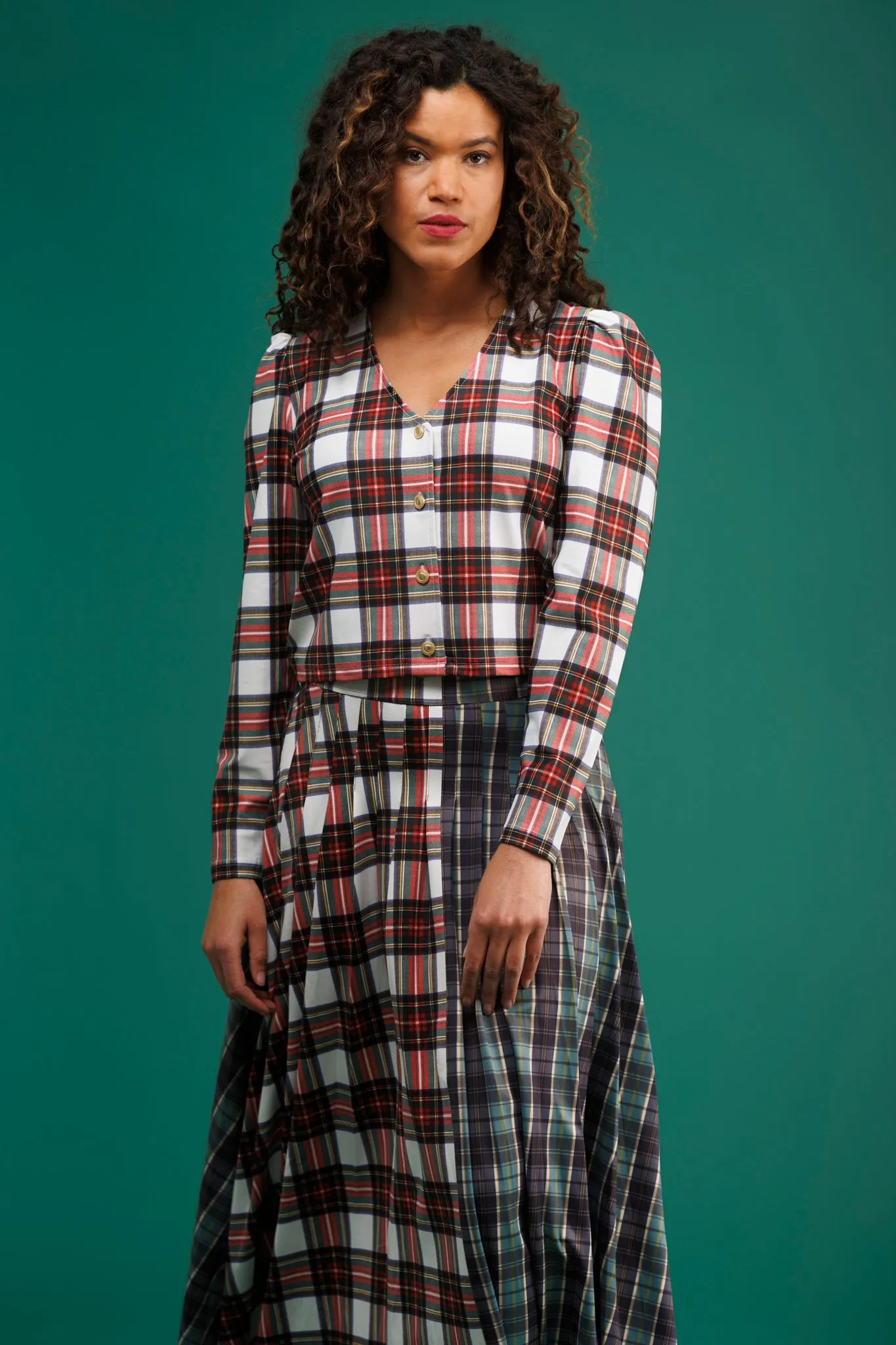 The Jackie Top - Winter Tartan