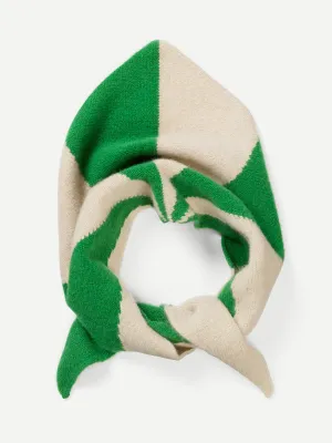 TWO COLOUR RAY TRIANGLE NECKERCHIEF PAGODA & OATMEAL