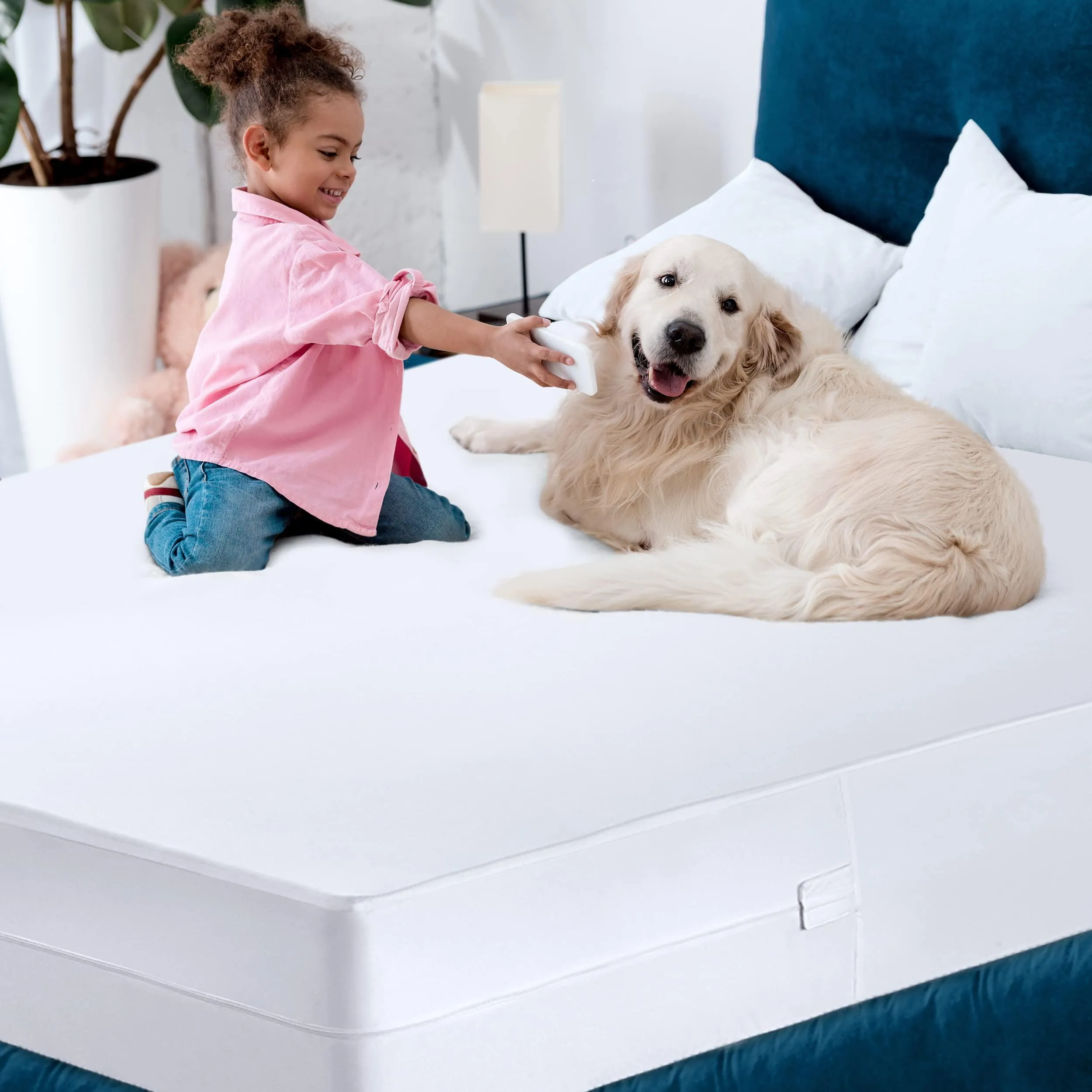 Utopia Bedding Zippered Mattress Encasement Queen - 100% Waterproof and Bed Bug Proof Mattress Protector.