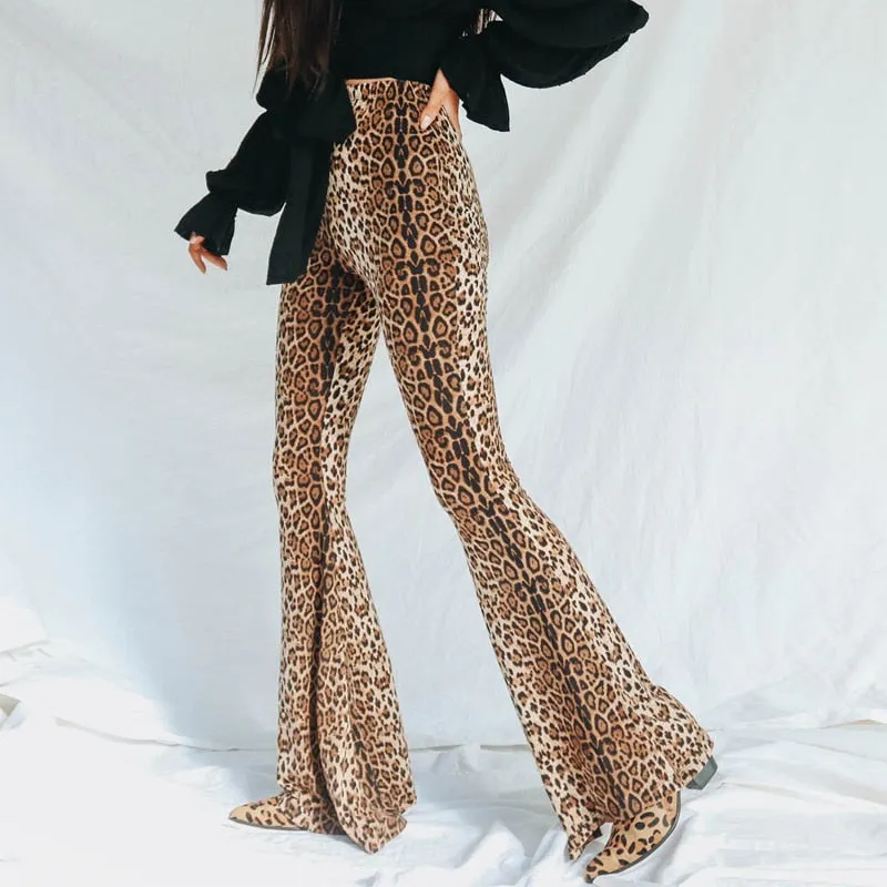 VenusFox fashion sexy bodycon high waist leopard print pants