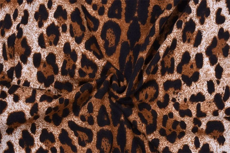VenusFox fashion sexy bodycon high waist leopard print pants