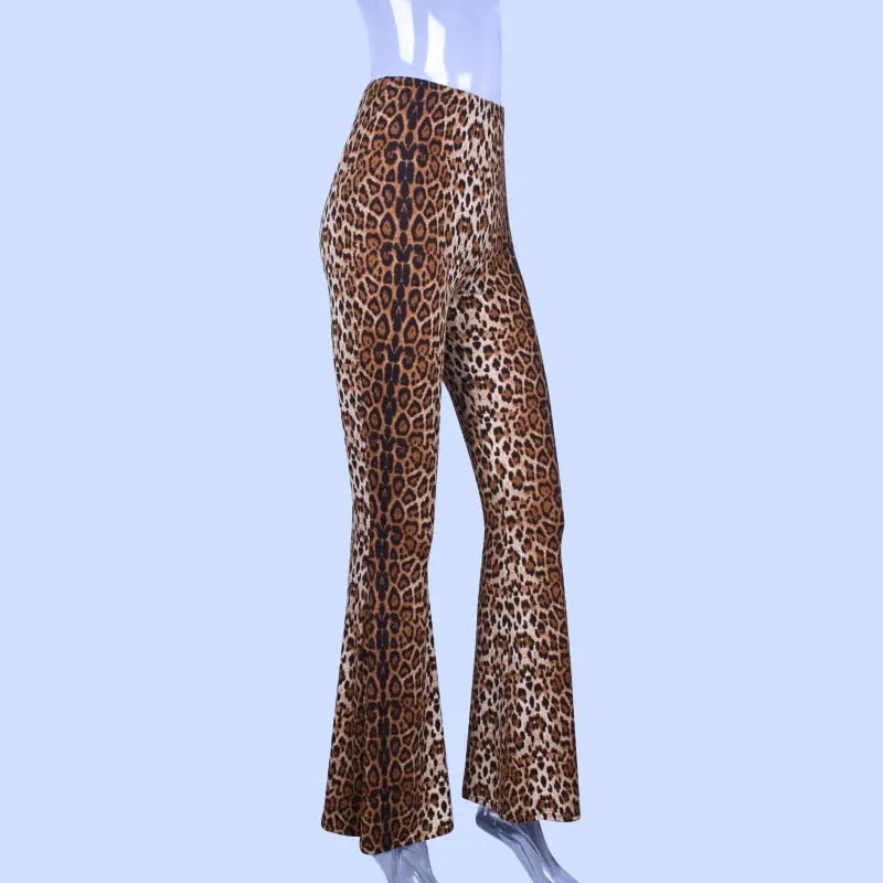 VenusFox fashion sexy bodycon high waist leopard print pants
