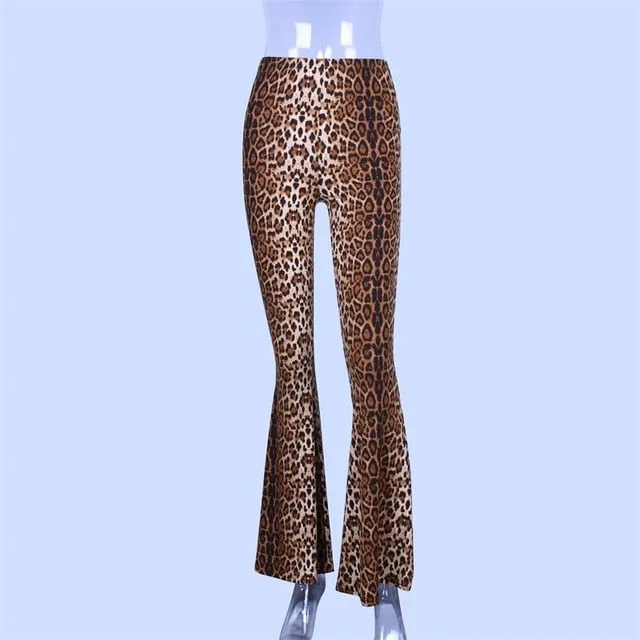 VenusFox fashion sexy bodycon high waist leopard print pants