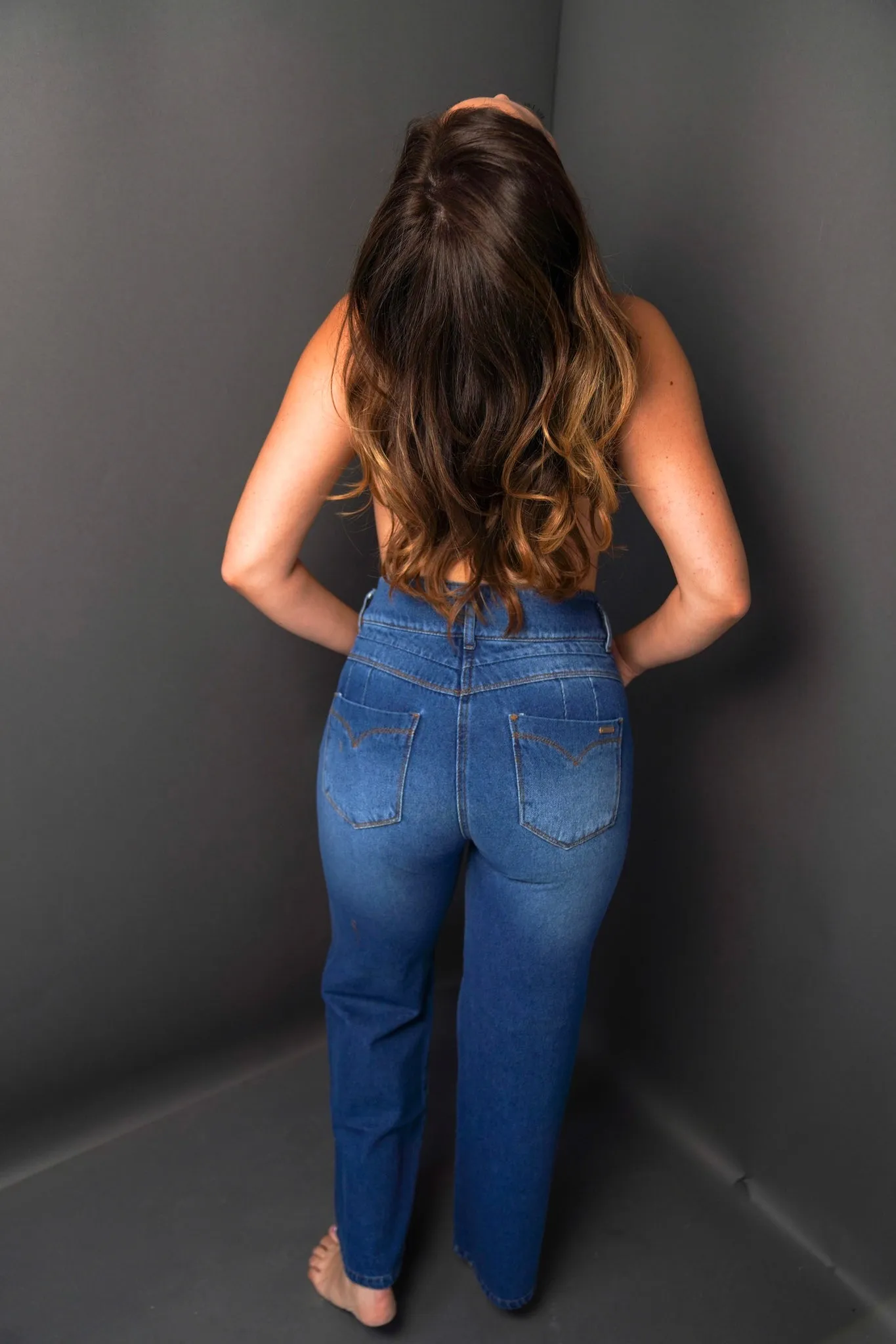 Whatever Is Clever- 8056 Ripped Slouchy Jeans- Medium Blue Wash