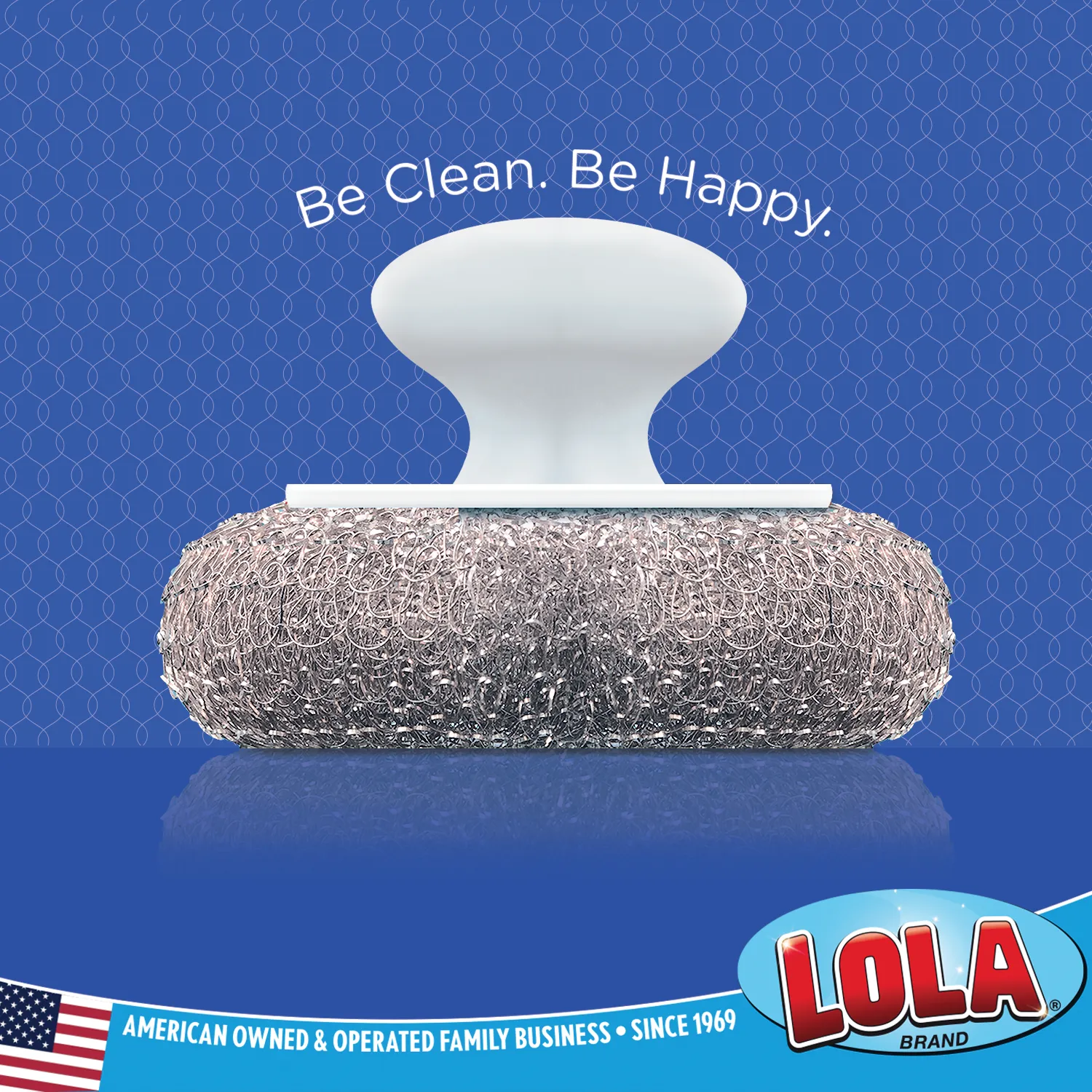 Wire Mesh Scourer with Hand Saver Knob