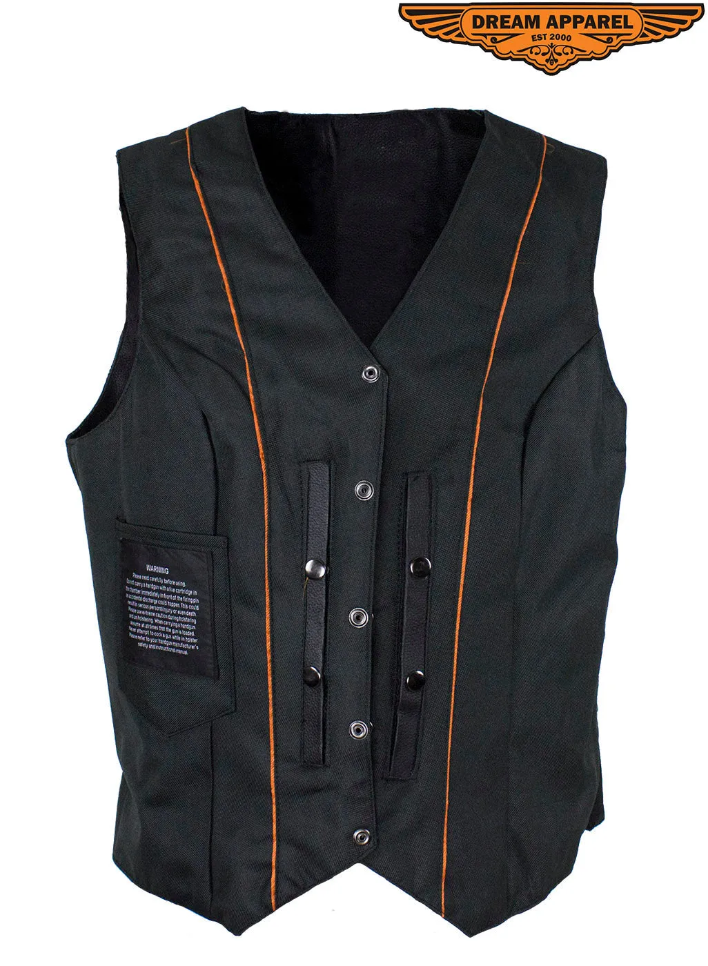 Women’s Black Concealed Gun Pocket Vest