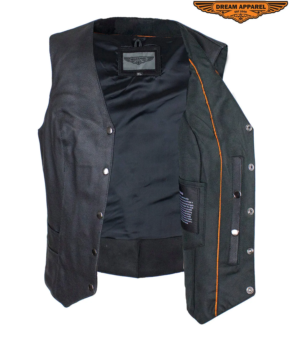 Women’s Black Concealed Gun Pocket Vest