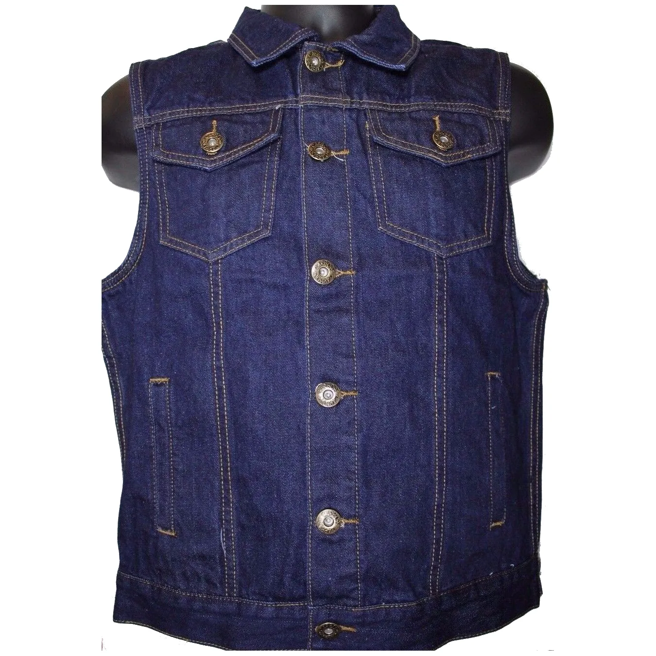 Women's Dark Blue Denim Battle Vest