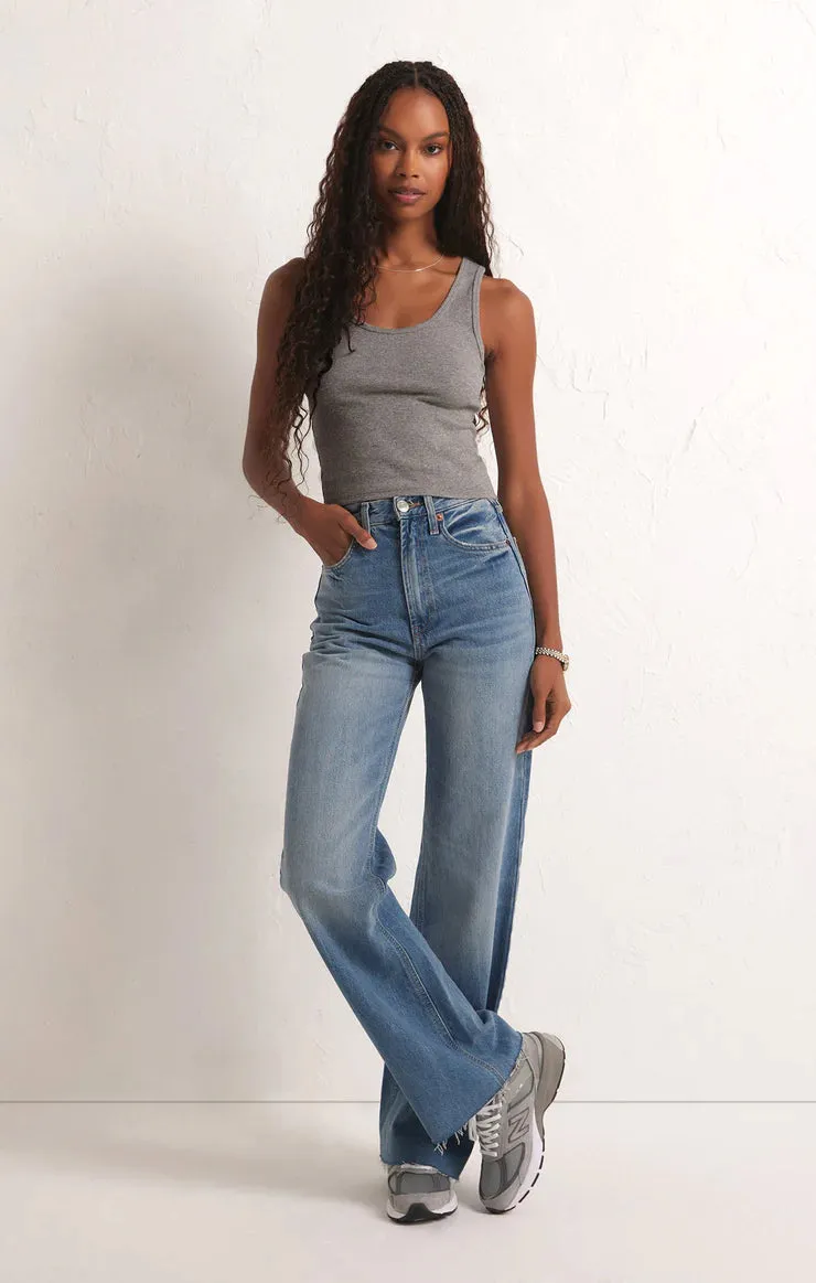ZSU Essy Ribbed Tank in Heather Grey